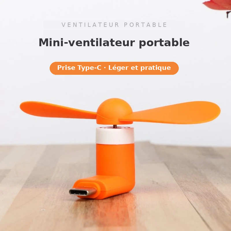 Mini Ventilateur USB Type-C pour Smartphone